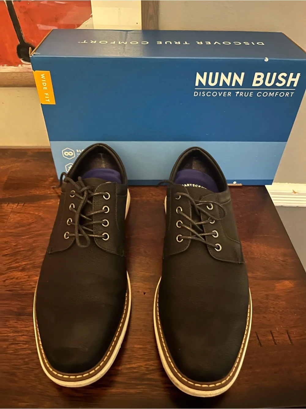 New Nunn Bush Chase CPT OX Black Multi Casual Dress Shoes - Size 10W